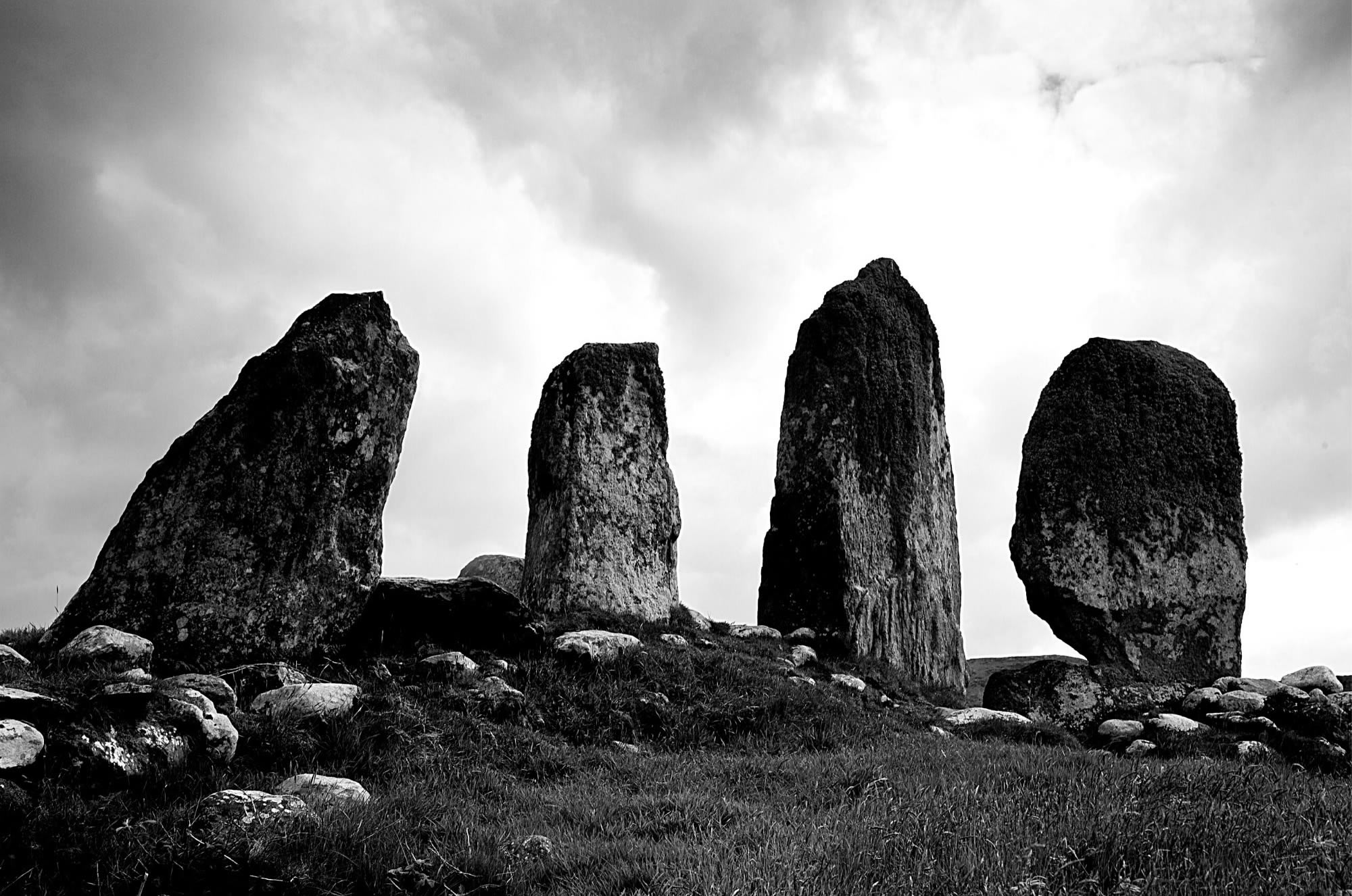 Ring of Kerry stones black and white
